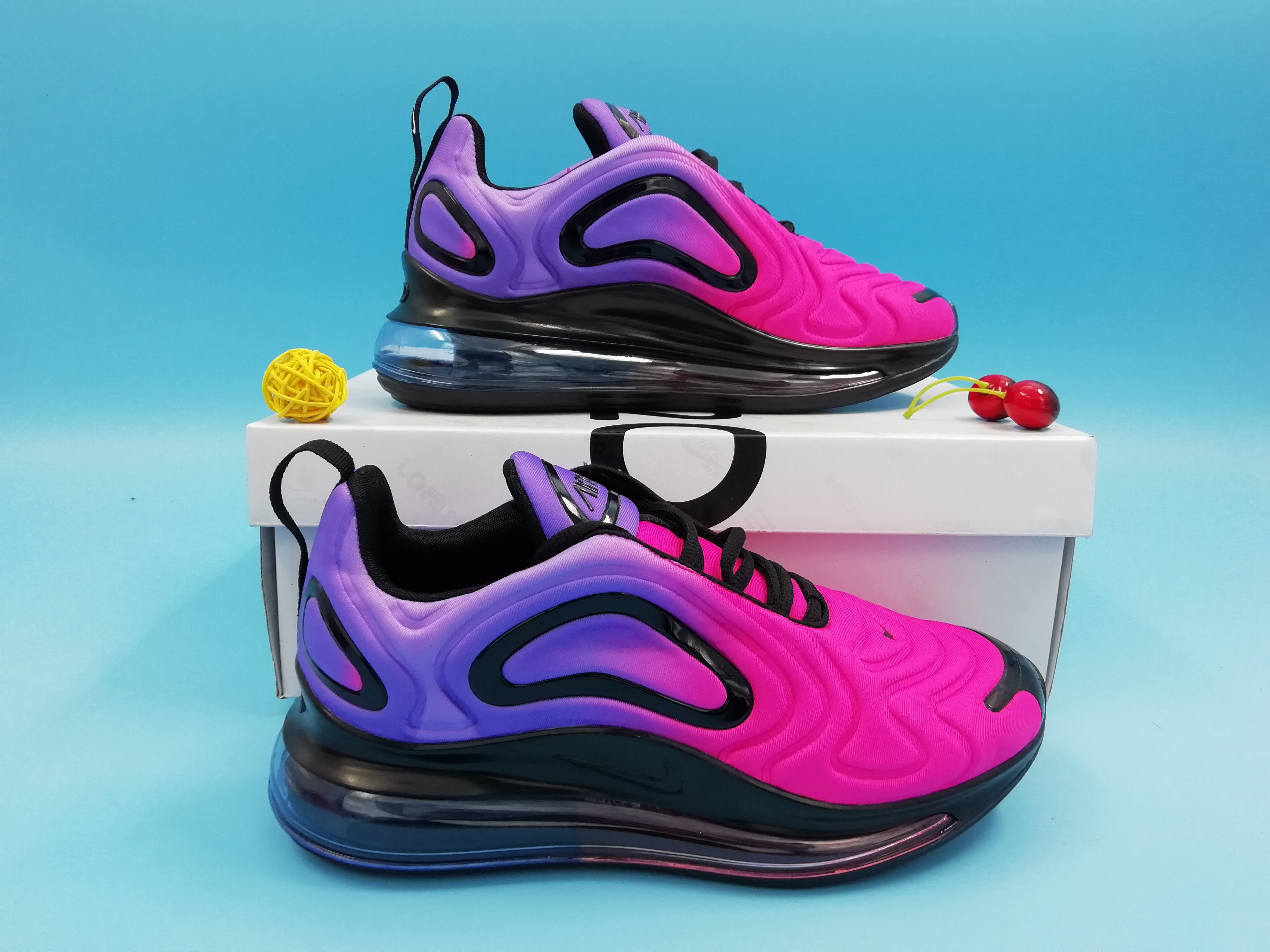Off-white Nike Air Max 720 Red Purple Black Shoes